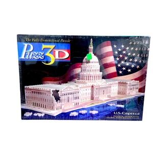 VTG Puzz3D US Capitol Building 3D Puzzle Sealed 1994 718pc Milton Bradley